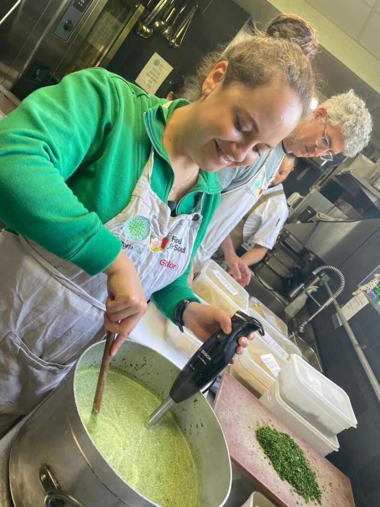 Making a batch of fresh pesto 